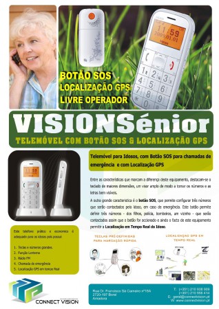 VisionSenior - Telemóvel Desbloqueado com Botão SOS e localização GPS