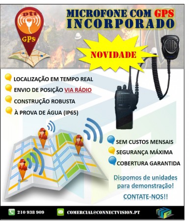Microfone com GPS incorporado